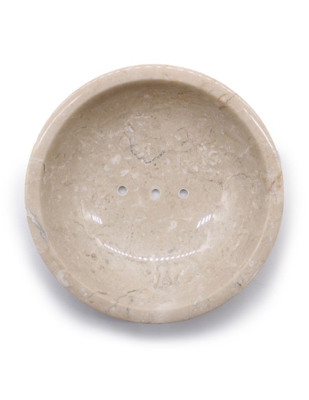 Porte-savon rond en marbre – Ton miel