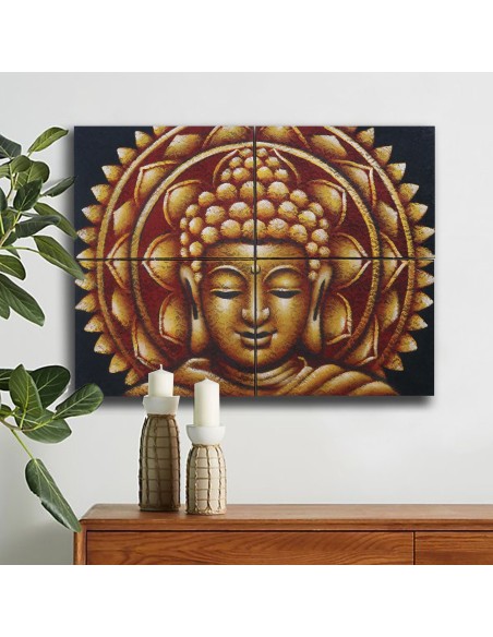 Brocarts muraux Bouddha doré – Sérénité rayonnante