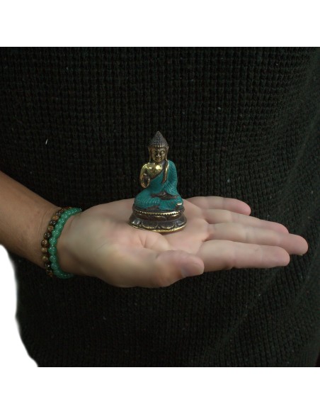 Mini Bouddha assis – Geste de bénédiction