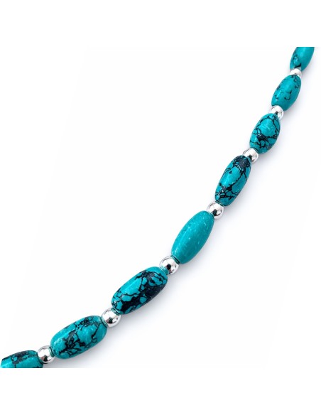 Parure népalaise turquoise – Collier & bracelet