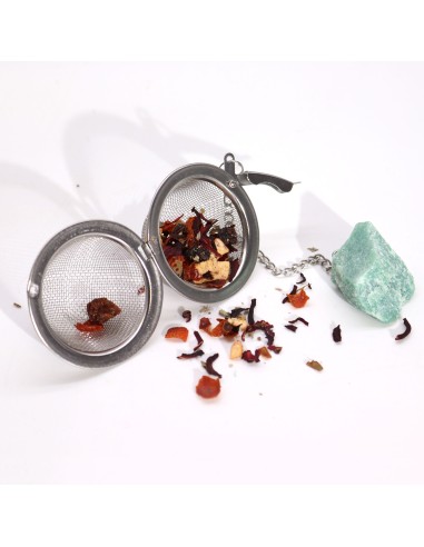Infuseur à thé en pierres naturelles – Pierre de lune Arc-en-ciel