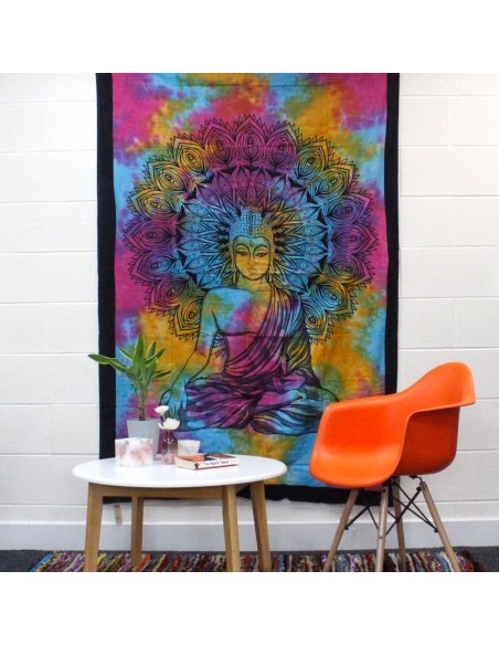Colcha en coton Mandala classique – Harmonie intérieure