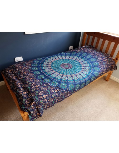 Colcha en coton Mandala classique – Harmonie intérieure