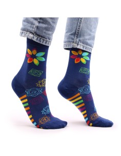 Chaussettes en bambou Hop Hare – Chakra Arc-en-ciel (S/M)