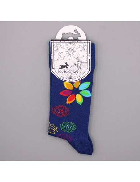 Chaussettes en bambou Hop Hare – Chakra Arc-en-ciel (S/M)