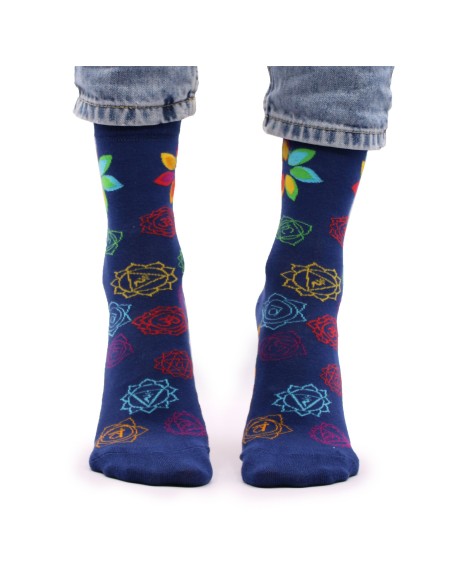 Chaussettes en bambou Hop Hare – Chakra Arc-en-ciel (S/M)