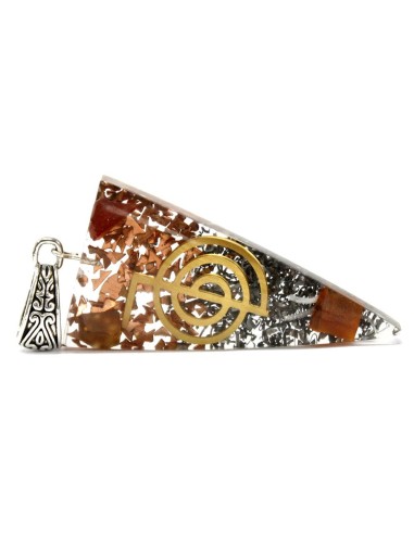 Pendentif orgonite – Pointe “Power” aux trois métaux