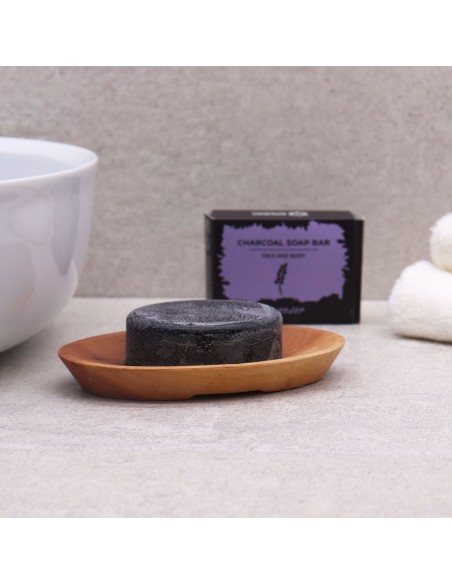 Porte-savon classique en acajou – Ovale