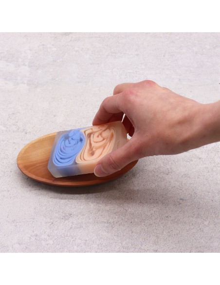 Porte-savon classique en acajou – Ovale