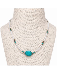 Collier howlite & turquoise – Inspiration zen