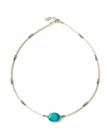 Collier howlite & turquoise – Inspiration zen