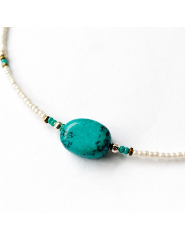 Collier howlite & turquoise – Inspiration zen