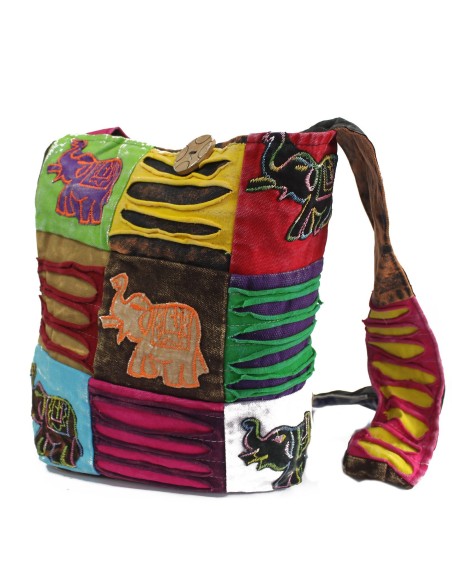 Sac ethnique style hippie – Chocolat & éléphant