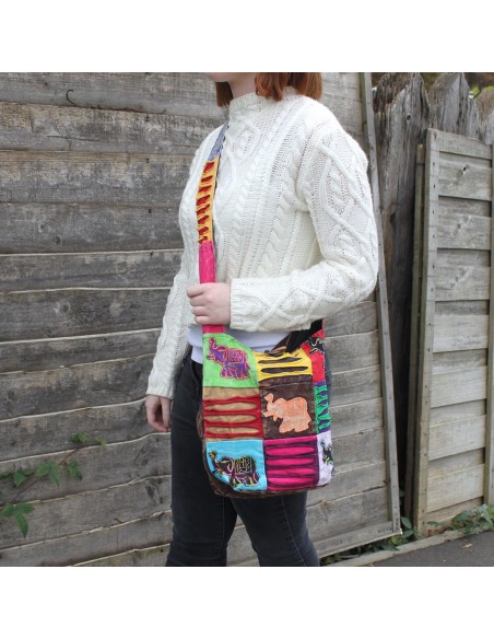 Sac ethnique style hippie – Chocolat & éléphant