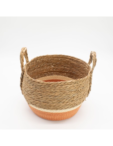 Grandes corbeilles paille & herbe marine – Rangement zen