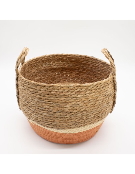 Grandes corbeilles paille & herbe marine – Rangement zen