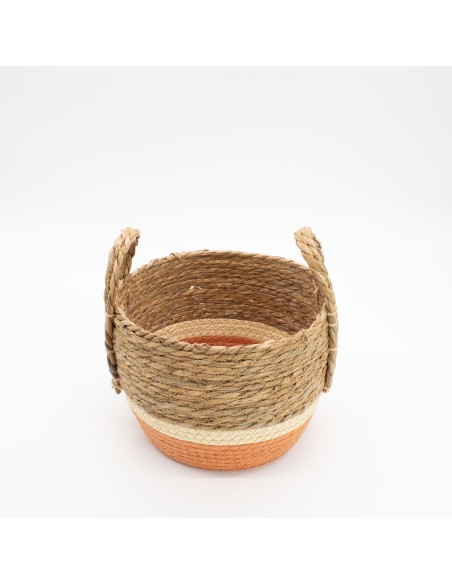 Grandes corbeilles paille & herbe marine – Rangement zen