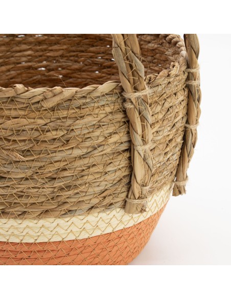 Grandes corbeilles paille & herbe marine – Rangement zen