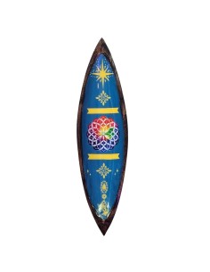 Porte-encens émaillé en bois de manguier – Mandala