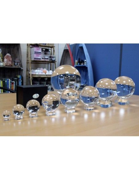 Sphère de cristal avec support – Mini contemplation zen