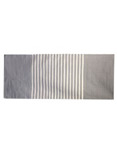 Tapis indien en coton tissé – Gris zen