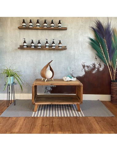 Tapis indien en coton tissé – Gris zen