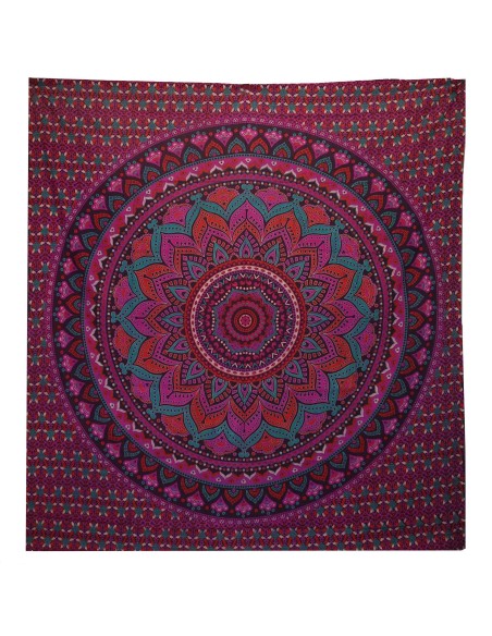 Colcha & tenture Mandala classique – Violet spirituel
