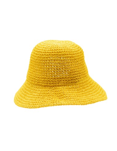 Chapeau de paille à large bord – Jaune soleil