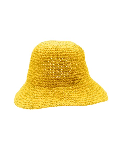 Chapeau de paille à large bord – Jaune soleil
