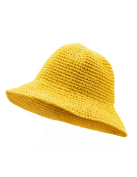 Chapeau de paille à large bord – Jaune soleil