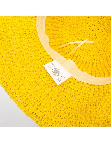Chapeau de paille à large bord – Jaune soleil