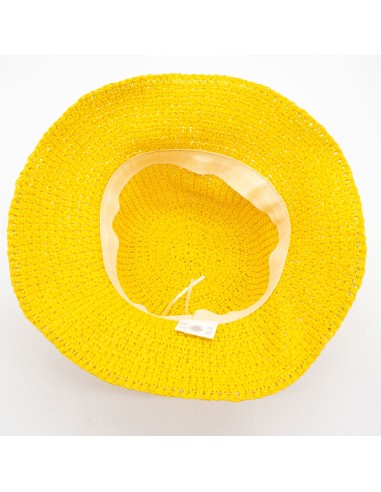Chapeau de paille à large bord – Jaune soleil