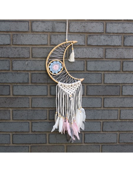 Attrape-rêves macramé lune – Douce protection