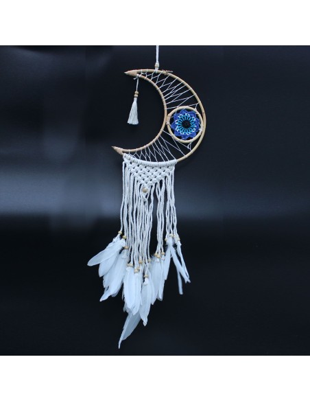 Attrape-rêves macramé lune – Douce protection