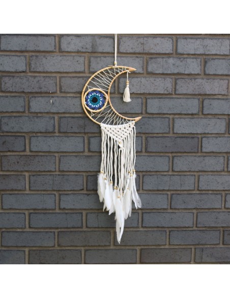 Attrape-rêves macramé lune – Douce protection