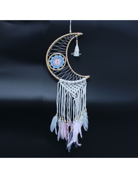 Attrape-rêves macramé lune – Douce protection