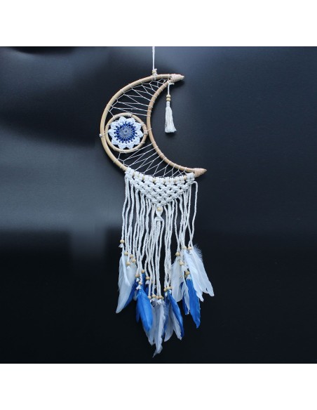 Attrape-rêves macramé lune – Douce protection