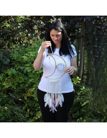 Attrape-rêves macramé lune – Douce protection