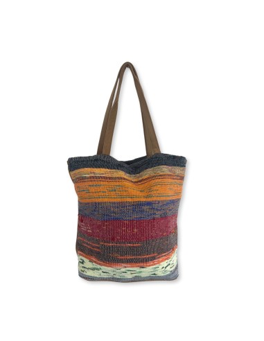 Grand sac en tapis recyclés – Ombres de champignons