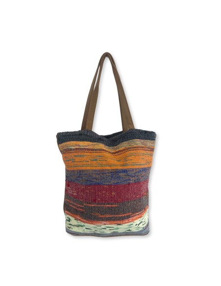 Grand sac en tapis recyclés – Ombres de champignons