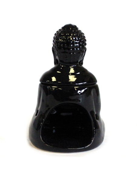 Brûle-parfum Bouddha assis – Noir zen