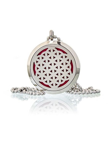 Collier diffuseur d’aromathérapie – Fleur de Vie