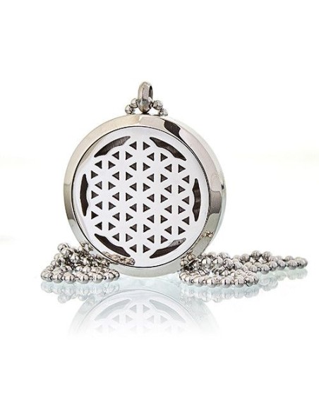 Collier diffuseur d’aromathérapie – Fleur de Vie