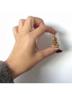 Mini statuette de Bouddha en laiton – Présence sacrée