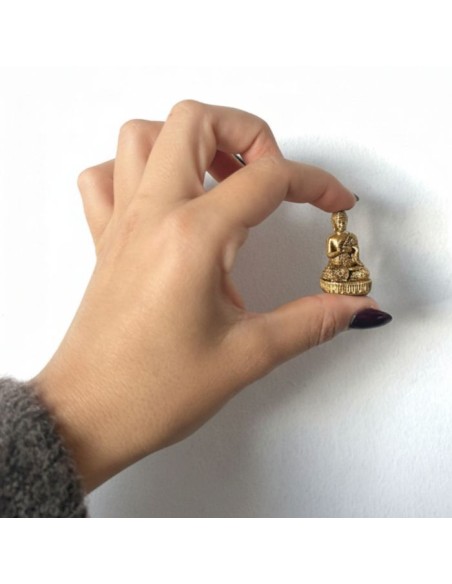 Mini statuette de Bouddha en laiton – Présence sacrée