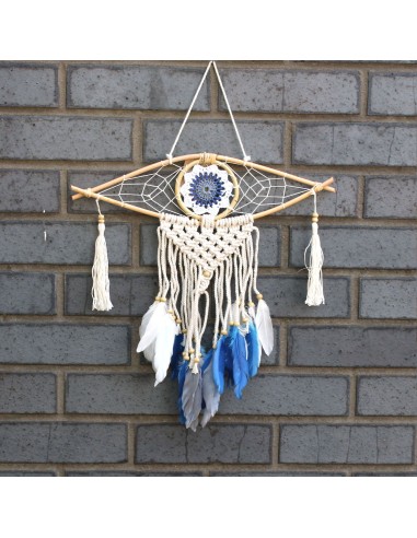 Attrape-rêves macramé œil protecteur – Énergie positive