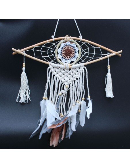 Attrape-rêves macramé œil protecteur – Énergie positive
