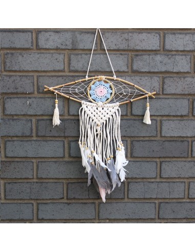 Attrape-rêves macramé œil protecteur – Énergie positive