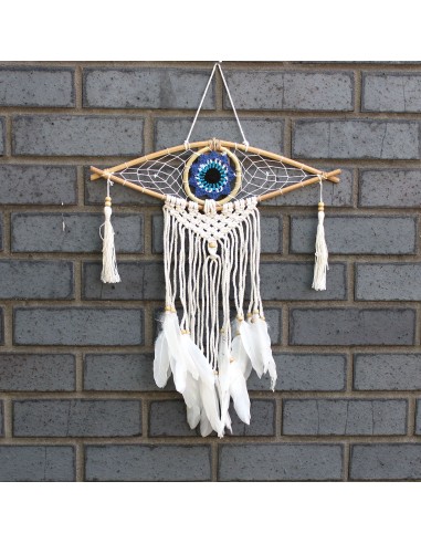 Attrape-rêves macramé œil protecteur – Énergie positive