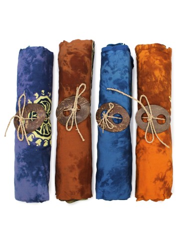 Pareo celtique de Bali – Pièces porte-bonheur (couleurs assorties)